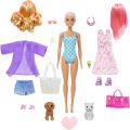 Barbie Day-to-Night Color Reveal Doll ตุ๊กตาบาร์บี้ จุ่มน้ำ พร้อมชุดไปเที่ยวสำหรับกลางวันและกลางคืน ของแท้. 