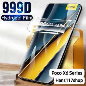 Hydrogel Bening Anti Gores Poco X6 Pro X6 5G M6 Pro M6 5GF6 5G F6Pro Pelindung Layar Glas Temperd