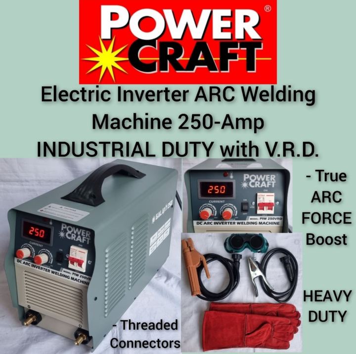 POWERCRAFT Electric Inverter ARC Welding Machine 250Amp with V.R.D