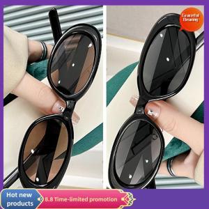 Graceful Fashion Trend Small Frame Oval Shape Sunglasses For Men Women Vintage Outdoor Leisure Sunglasses Street Photography Props