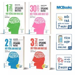 Combo 4 Cuốn Nói Tiếng Anh Như Gió - Speaking Matrix - Học Qua App Online