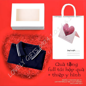 Quà tặng sinh nhật bạn trai - full túi hộp quà + thiệp y hình - ÁO POLO - BASIC MAN
