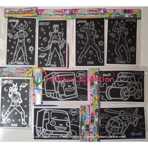 Mainan Kreativitas Anak Magic Scratch Paper Karakter
