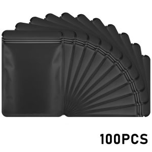 100 Pcs Colorful Matte Stand up Pouch Resealable Packaging Bags Snacks Jewelry DIY Blind Bag