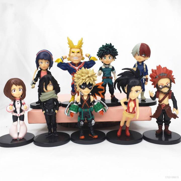 lz- 9pcs My Hero Academia action figure Midoriya Izuku deku Bakugou Katsuki Todoroki Shoto Toy anime doll ornaments