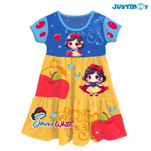 Daster Anak Perempuan Karakter Frozen & Sanrio Bahan Lycra Spandex Usia 3-9 Tahun [GABY]