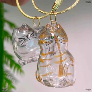 [COD] hegu ที่เก็บผมรูปแมวพวงกุญแจแบบพกพาทำมือตุ๊กตารูปแมวอุปกรณ์เสริมพวงกุญแจ