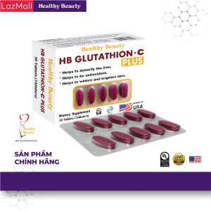 Thực phẩm bảo vệ sức khỏe HB GLUTATHION C PLUS – Hỗ trợ tăng cường sức khỏe làn da hỗ trợ giảm tác hại oxy hóa