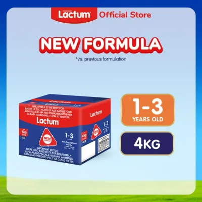 ONLINE EXCLUSVE Lactum for 1-3 Years Old Plain Milk Supplement Powder 4kg