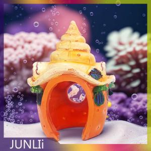 JUNLIi ที่พักพิงหอยสังข์บ้านเห็ดของตกแต่งตู้ปลาของตกแต่งตู้ปลาตู้ปลาตู้ปลาที่พักพิงสำหรับเลี้ยงกุ้งปลา