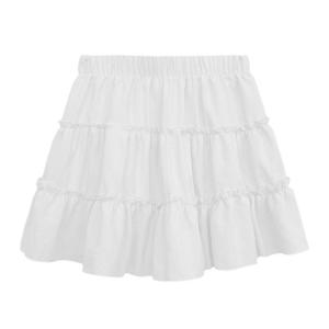🦋 VEVE Korean Style White Skirt Short Pleated A-line Skirt Lace Skirt