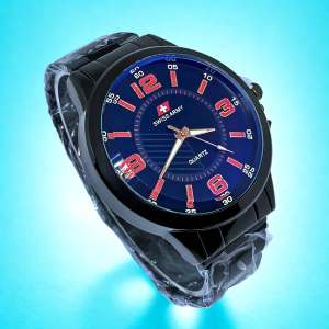 Jam tangan rantai pria berantai berkualitas  gaya bisnis santai - Kaca tebal kokoh dan tahan lama