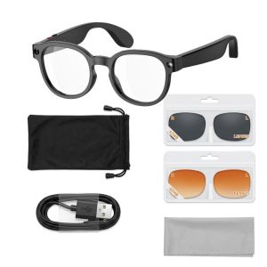 2 in 1 AI Smart Glasses HD Photo Video Voice Real-time Translation Smart Video Glasses Hands-Free Waterproof Smart AI Glasses Voice Call