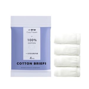 4PCS Women Disposable Maternity Cotton Disposable Panties Travel Pack Light Weight Underwear