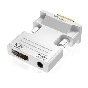 ไปยังตัวแปลงวีจีเอ HDTV ที่มีน้ำหนักเบาที่มีความละเอียด1080P และความเข้ากันได้ของอุปกรณ์ที่กว้างจอแสดงผล VGA ตัวแปลงเชื่อมต่อ