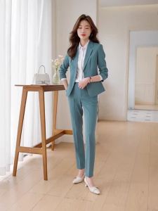 Coordinates set business attire womens suits suit New fashion three-piece set formal suit work clothes Workwear spring and autumn jacket㏇X0412