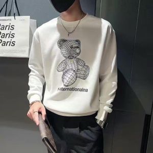 Ready Stock🇲🇾SUSSI Round Neck Sweater Mens Autumn Korean Version of The Trend Printing Jacket Net Red Soring Mens Long-sleeved T-shirt Men