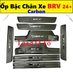 Ốp Bậc Cửa Nẹp Bước Chân Carbon Xe Honda BRV 2023-26 Mẫu Vân Carbon Cao Cấp Sẵn Keo Dán 3M