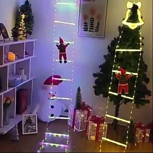 Popular led Christmas Ladder Lights Outdoor Waterproof Christmas Decoration Atmosphere Arrangement Courtyard Christmas Ladder [ Free Shipping ]