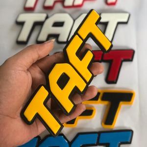 EMBLEM MOBIL TAFT VARIASI MOBIL DENGAN HURUF TIMBUL 3D BAHAN FIBERGLASS