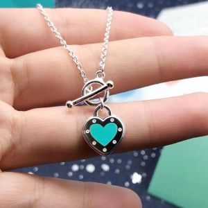 Cross-border hot sale T Home 925 Pure silver heart OT Heart-shaped pendant necklace niche collarbone chain available for dropshipping