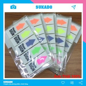 Giấy note 5 màu ghi chú Please Sign 5 màu mũi tên giúp phân loại cho từng công việc SUKADO GIAYN05