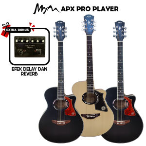 Gitar Akustik APX PRO PLAYER Custom Paket Bundle Efek Delay Reverb dan Packing Kayu Bergaransi