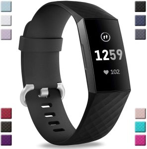 Bands Compatible with Fitbit Charge 3 and Charge 4 Waterproof Replacement Watch Strap Fitness Sport Band Wristband for Fitbit Charge 3 and Charge 3 SE Large Small Women Men Multi Color
