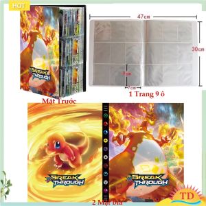 Album Đựng Thẻ Bài PokemonKhe Đựng 432 Thẻ BàiSách Đựng Bộ Sưu Tập Thẻ Bài Pokemon