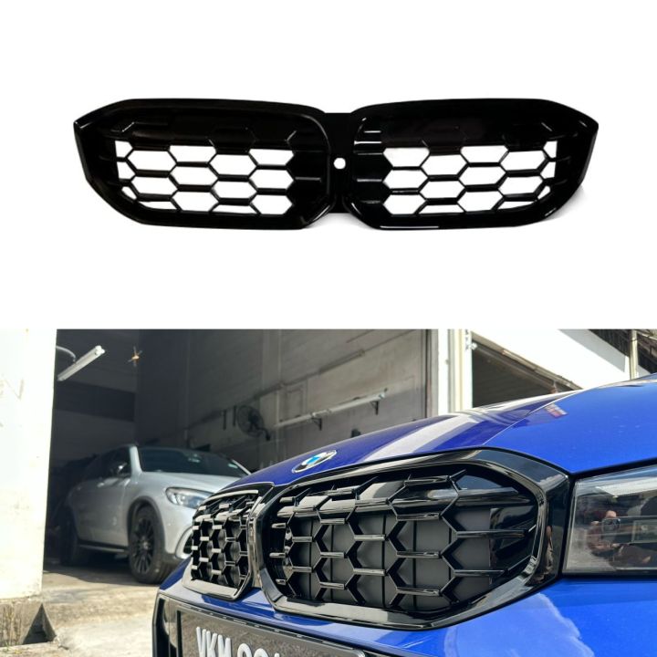 BMW G20 LCi M Performance Black Honeycomb Grill Front Mesh Grille for ...