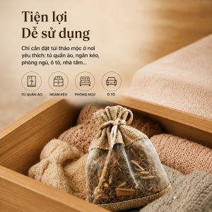 Túi Thơm Thảo Mộc Tự Nhiên Handmade Khử Mùi Treo Phòng | Túi Thơm Ô Tô Tủ Quần Áo Cao Cấp