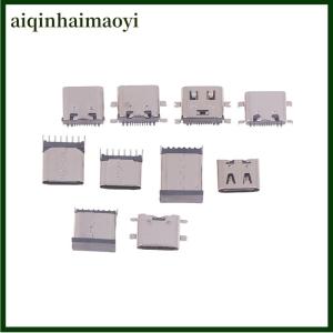 aiqinhaimaoyi 100PCS Box 10Models Type-C USB Charging Dock Connectors Mix 6Pin And 16Pin Use For Phone And Digital Product Repair Kit