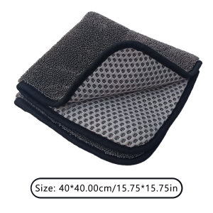 Seametal 40x40cm khăn lau xe ô tô 850gsm hấp thụ cao Khăn lau vải nhung san hô vải khô dịch vụ chăm sóc xe ô tô khô Rag