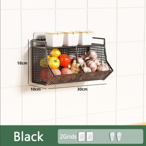 Wall Mounted Kitchen Hanging Rack Spice Seasoning Storage Rack Holder Kitchen Condiment Organizer Bathroom Shelves