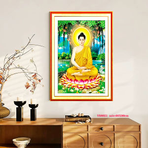 Tranh thêu chữ thập Phật Thích Ca Mâu Ni  MN6036 (tranh thêu kín) - kích thước 60 * 80