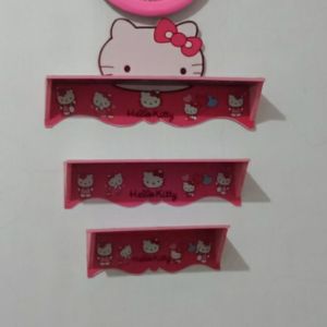 rak dinding pink / hello kity