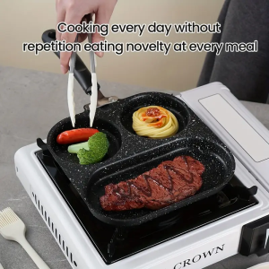 Multi functional Breakfast Frying Pan Hamburger Machine Mold Uncoated Non Stick Pan Household Egg Dumpling Pot