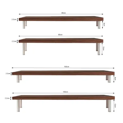 (Local Stocks) Solid Wood Computer Monitor TV Riser Stands Shelf Organizer