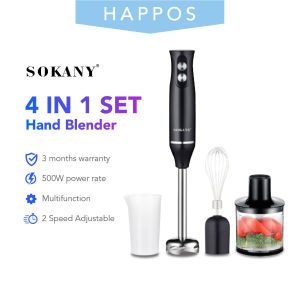 Sokany 4 in 1 Hand Blender Set Mixer Handheld Garlic Chopper Baby Food Processor