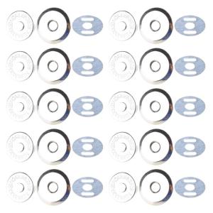 10 Sets Metal Magnetic Snap Clasps 14mm 16mm For Sewing Purse Handbag Bag Craft