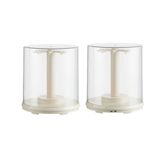 Clear Music Rotating Display Case For Plush Dolls Action Figures Collection Dustproof Storage Box Rotating Case