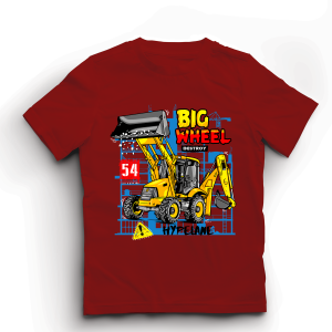 Baju Kaos Distro Anak Laki Laki Karakter Excavator Keren Import Usia 1 - 10 Tahun - Hypelane - DTF