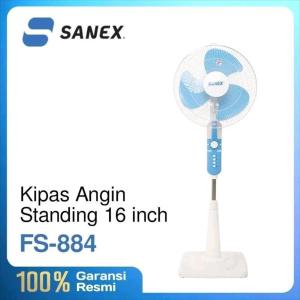 Sanex Kipas Angin Standing FS-884 16 Inch"Kipas Harga Murah / Kipas Kualitas Terbaik / Kipas kaki /  Kipas Lantai / Kipas Dengan Timer / kipas Penyejuk / Kipas  Wat Rendah / Kipas Berdiri / Kipas Besar / Kipas 3 Baling / Kipas 3 Kecepatan / Kipas Timer