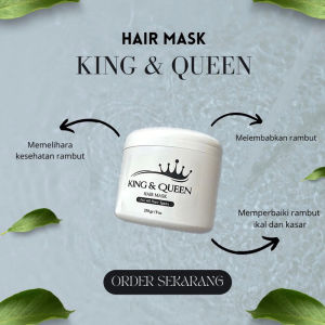 KING AND QUEEN HAIRMASK (TERPERCAYA) / Krim pelurus rambut Masker rambut / hair treatment Mask rambut pelurus