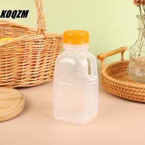 KOQZM 1PC 320 500ml Transparent Kids Water Bottle Plastic Juice Bottle PET Milk Beverage Bottle With Lid Camping Hiking Drinkware