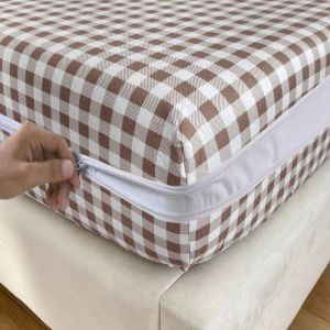 ANYA BEDDINGS | GINGHAM/ CHECKERED QUALITY FOAM/BED COVER COLORS - PREMIUM CANADIAN CANADIAN COTTON