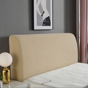 Elastic Bedhead Cover All-inclusive Bed Head Back Protection Removable Headboard Dust Cover Plain Thick Padded Washable Bedroom