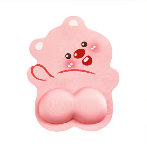 Loopy Mouse Pad/Wrist Rest Cute Cartoon 3D Memory Foam Mouse Pad Hand Pillow Wrist Protection Pad Office Hand Pillow 小海狸l露比鼠标垫护腕垫