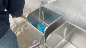 Mop Sink Mop Bucket Laundry Pool Balcony Mop Basin Sink Stainless Steel 304 Rounded Corners for Home and Balcony Use Laundry Pool Balcony Mop Basin Sink