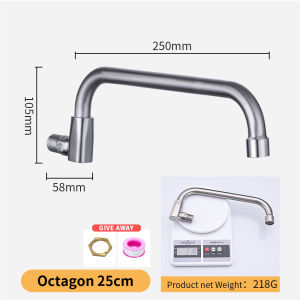 Semi-Auto Rotating Kitchen Faucet 304 Stainless Steel 180° Swivel Anti-Rust Honeycomb Bubbler For Kitchen Sink